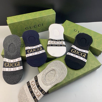 GUCCI 26S NO-SHOW SOCKS 407194 (1 BOX)