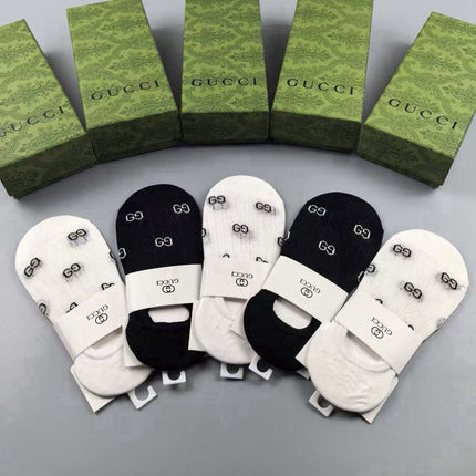 GUCCI 26S NO-SHOW SOCKS 407197 (1 BOX)