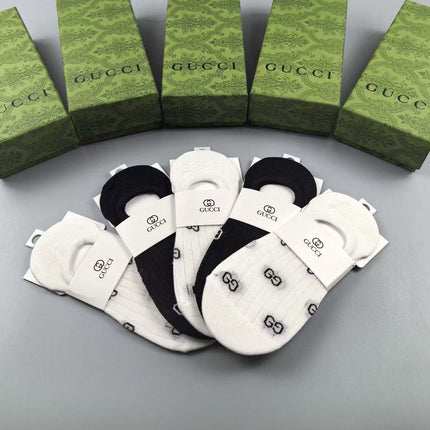 GUCCI 26S NO-SHOW SOCKS 407197 (1 BOX)