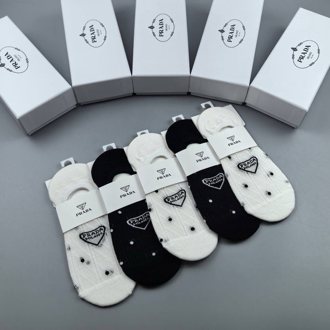 PRADA 26S NO-SHOW SOCKS 348382 (1 BOX)