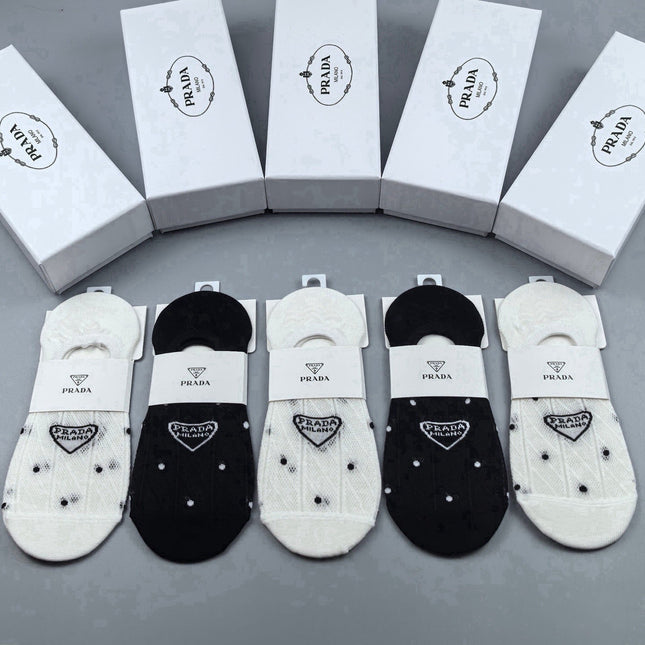 PRADA 26S NO-SHOW SOCKS 348382 (1 BOX)