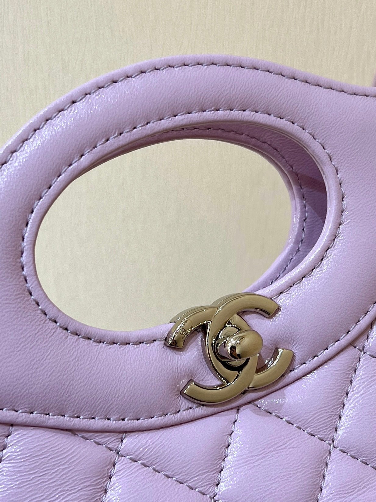 CHANEL 25S MINI SHOPPING BAG 23 IN LIGHT PURPLE CALFSKIN