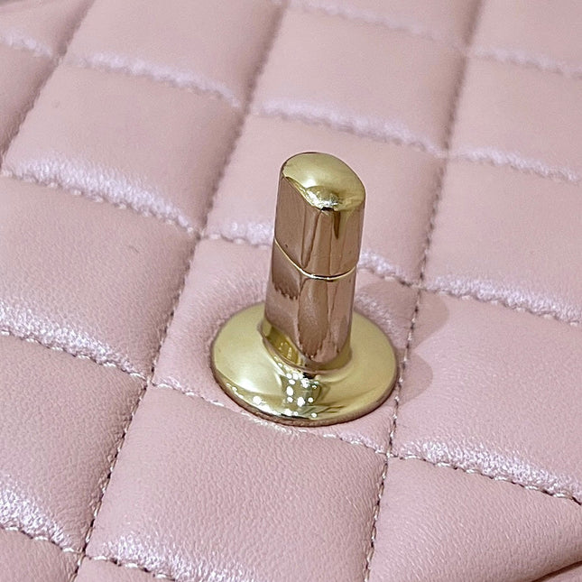 CHANEL 25S FLAP BAG 20 CM IN LIGHT PINK LAMBSKIN WITH GOLD HARDWARE