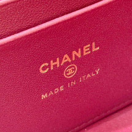 CHANEL 26S MINI BOX BAG 14 IN GRAY CALFSKIN LIZARD EMBOSSED