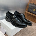DIOR 25S D-IVIERA SERIES LOW-CUT DEEP VAMP LOAFERS 35MM IN BLACK GLOSSY CALFSKIN