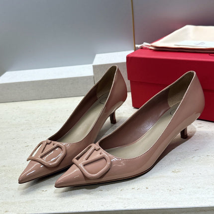 VALENTINO 26S HIGH HEELS 40 MM IN NUDE PATENT CALFSKIN