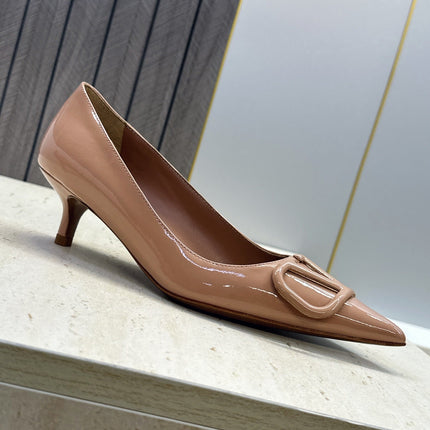 VALENTINO 26S HIGH HEELS 40 MM IN NUDE PATENT CALFSKIN