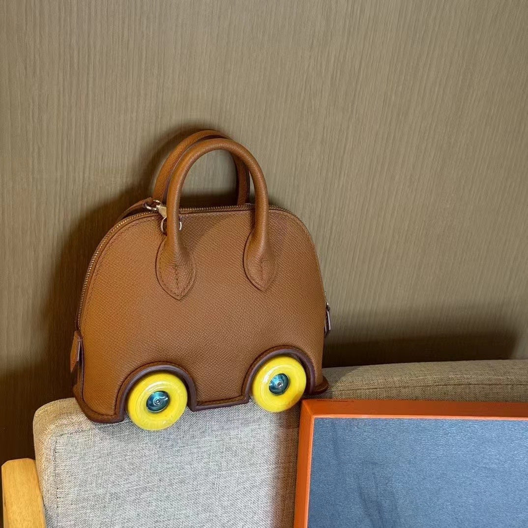 MINI BODIE ON WHEELS 20 IN BRONZE BROWN EPSOM LEATHER