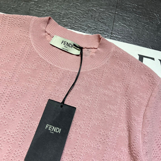 FENDI 26S SHORT SLEEVE KNIT T-SHIRT 222
