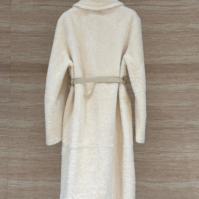 HERMES 25S LONG SHEARLING COAT 472