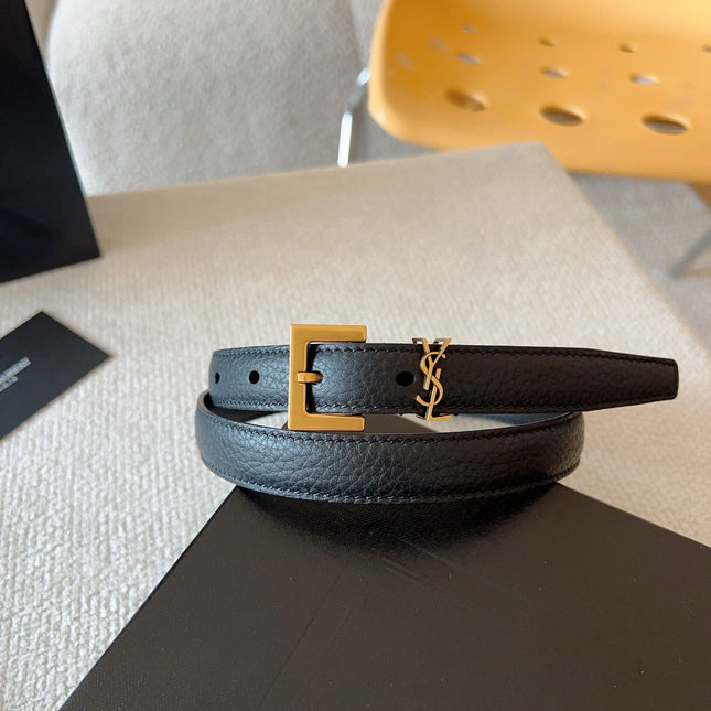 YSL 25S BELT 20 MM IN BLACK CALFSKIN 571013
