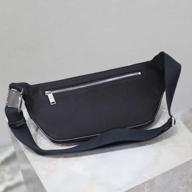 YSL 25S CLASSIC CROSSBODY BAG 26 IN BLACK CANVAS SILVER HARDWARE