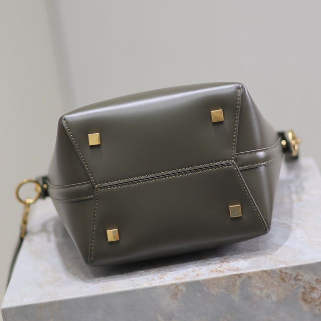 YSL 25S LE 37 MINI 20 IN DARK OLIVE CALFSKIN GOLD HARDWARE