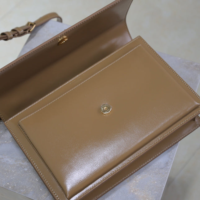 YSL 25S SUNSET MM 25 IN FOX CALFSKIN GOLD HARDWARE