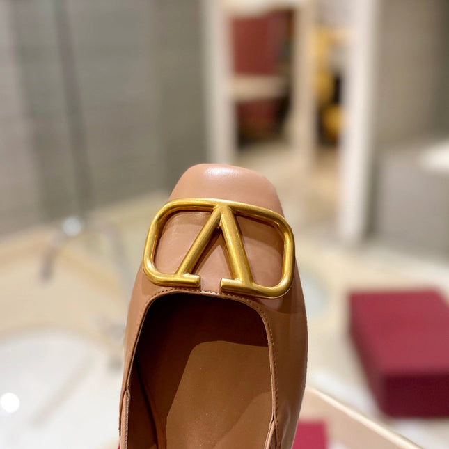 VALENTINO 26S SLINGBACK IN NUDE BEIGE SMOOTH CALFSKIN