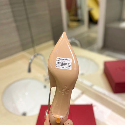 VALENTINO 26S SLINGBACK PUMPS 65 MM IN NUDE CALFSKIN