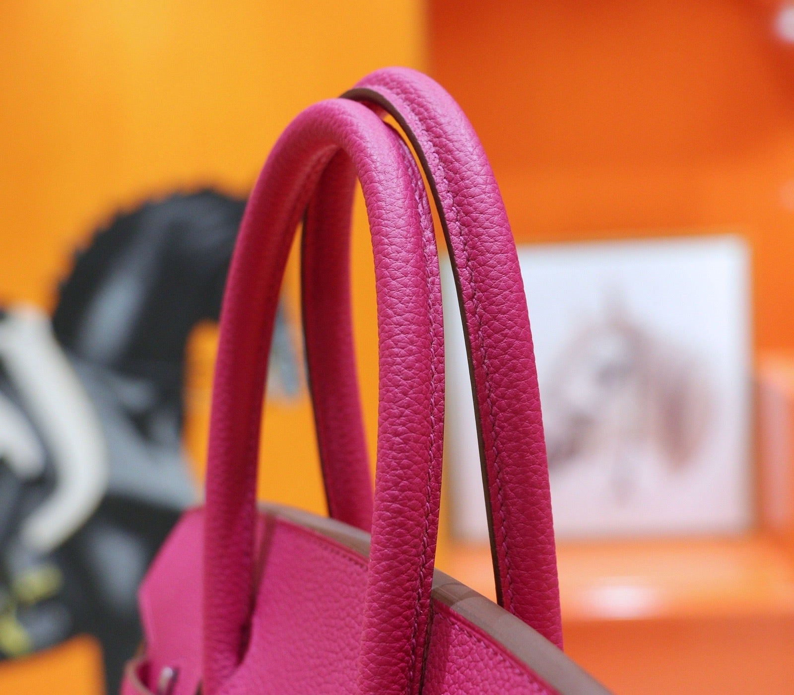 HM 25S BIRKIN BAG 30 CM IN DARK PINK TOGO WITH SILVER HARDWARE