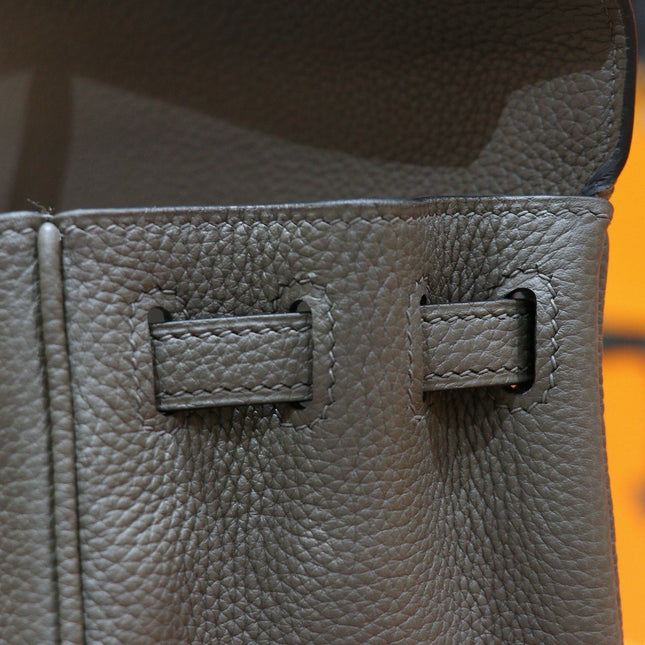 HM 25S KELLY BAG 25 CM IN GREY TOGO WITH SILVER HARDWARE
