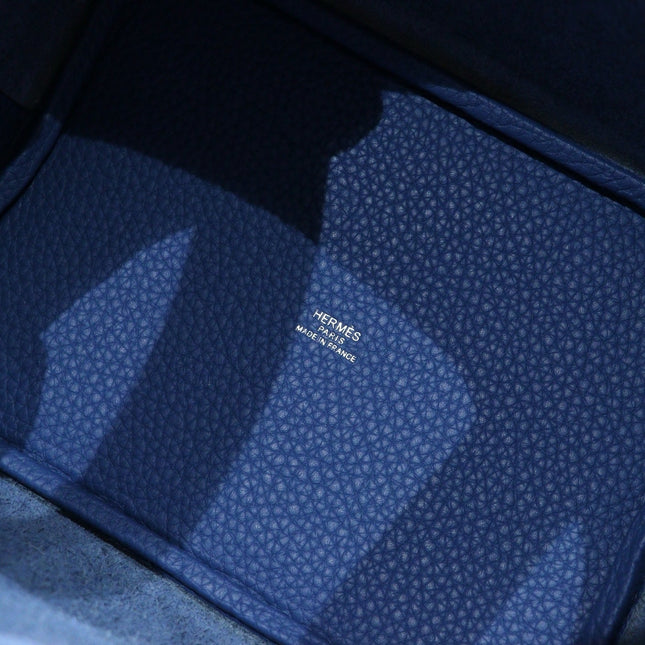 HM 25S PICOTIN BAG 18 CM IN CORNFLOWER BLUE TOGO WITH SILVER HARDWARE
