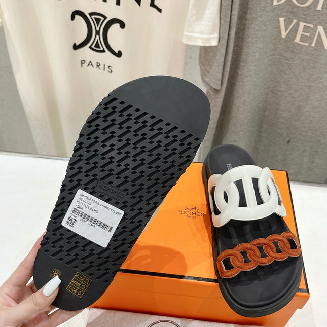 EXTRA SANDAL BLACK MIX WHITE MIX SYRUP CALFSKIN