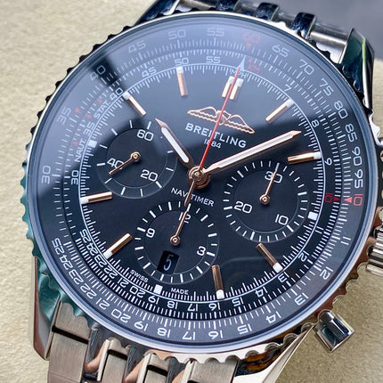 NAVITIMER B01 CHRONOGRAPH 43 ALL STEEL BLACK DIAL