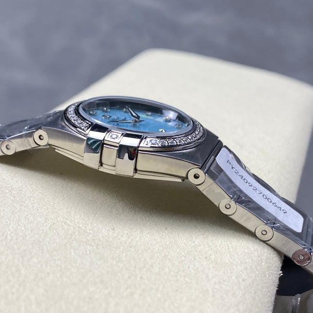 CONSTELLATION PETITE WATCH SILVER CASE WITH SAPPHIRE BLUE DIAL