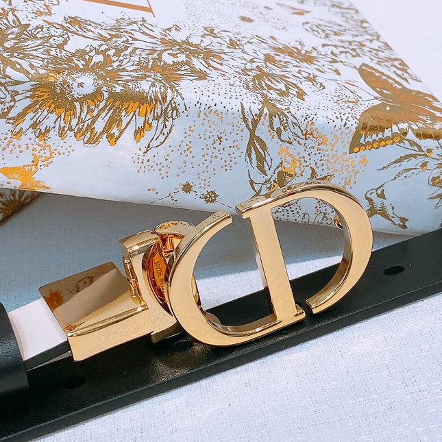 DIOR 25S BELT 20 MM IN WHITE CALFSKIN 572896