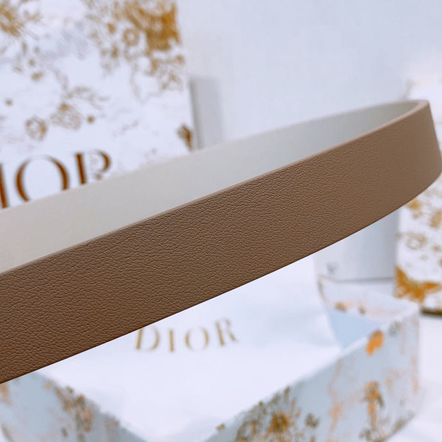 DIOR 25S BELT 20 MM IN LIGHT BEIGE BROWN CALFSKIN 572903
