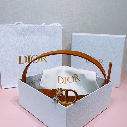 DIOR 26S BELT 20 MM IN BROWN SUEDE 635759