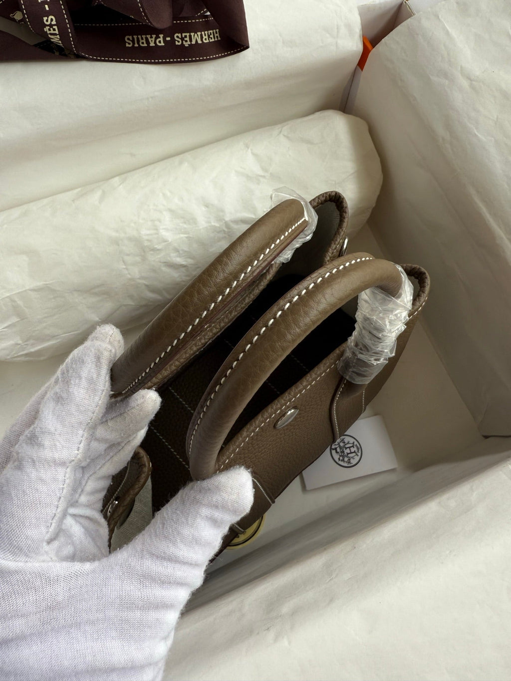 HM 25S GARDEN PARTY 23 CM IN TAUPE BROWN TOGO