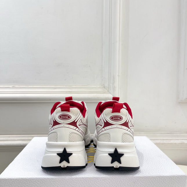 DIOR 26S SNEAKER IN WHITE CALFSKIN AND MESH FABRIC
