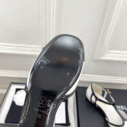CHANEL 26S T STRAP MARY JANES IN WHITE LAMBSKIN