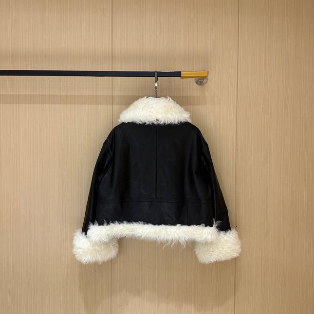 MIUMIU LEATHER DOWN JACKET STYLE 711