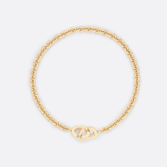 CD 26S CD LOGO CHUNKY CHAIN NECKLACE IN GOLD TONE METAL 631003