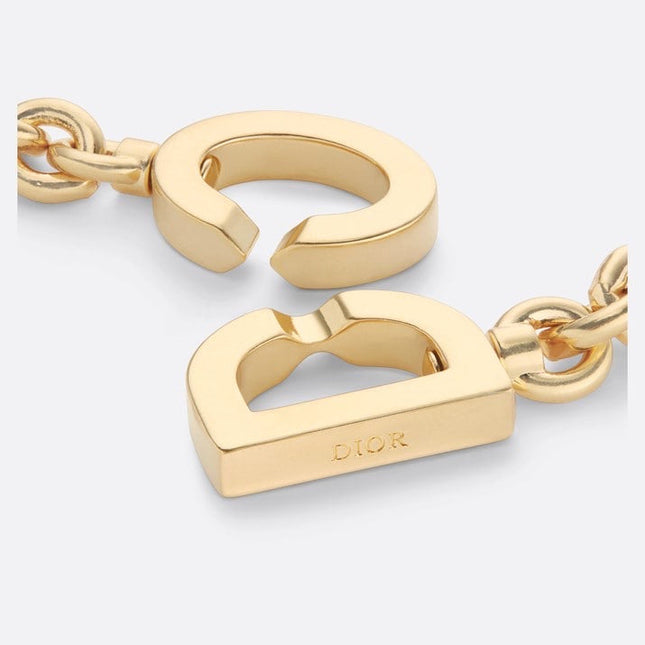 CD 26S CD LOGO CHUNKY CHAIN NECKLACE IN GOLD TONE METAL 631003