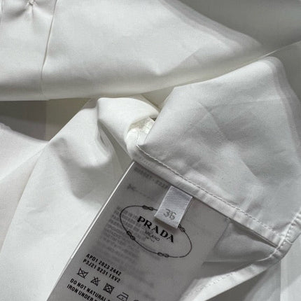 PRADA 26S CROPPED LONG-SLEEVE SHIRT 1155