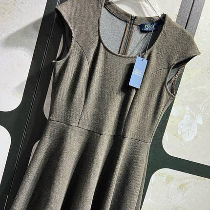 RALPH LAUREN 26S CAP-SLEEVE A-LINE DRESS 721