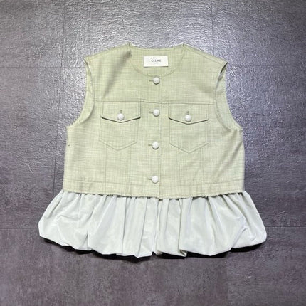 CELINE 26S SLEEVELESS PEPLUM TOP 285