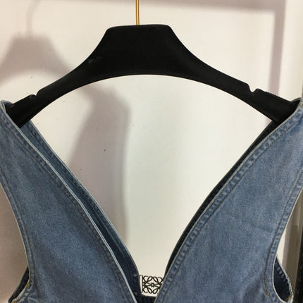 LOEWE 26S DENIM BRALETTE TOP 393
