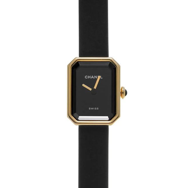 CHANEL PREMIERE H6125 YELLOW GOLD TITANIUM BLACK RUBBER WITH VELVET TOUCH