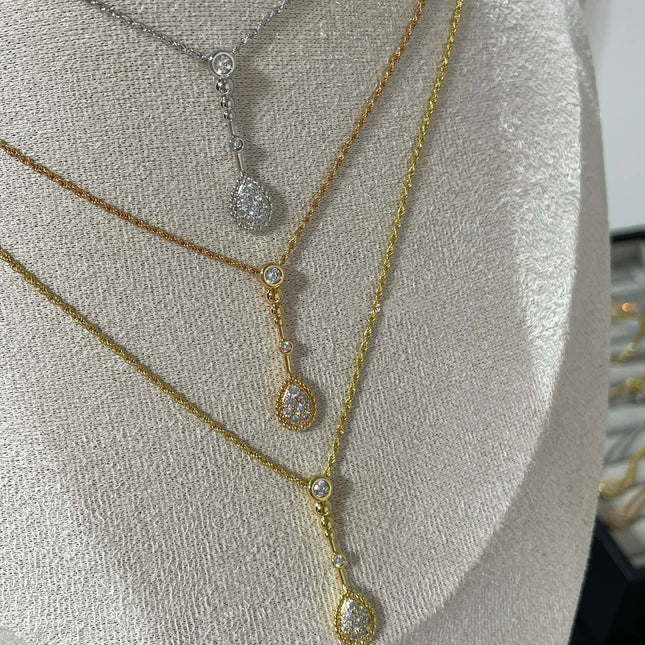 SERPENT BOHEME WATER DROP DIAMOND NECKLACE