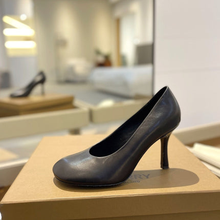 BURBERRY 26S HIGH HEELS 85 MM IN BLACK CALFSKIN