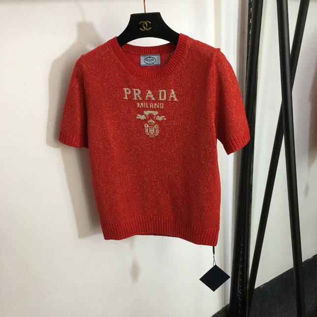 PRADA 25S SHORT-SLEEVE SWEATER 277